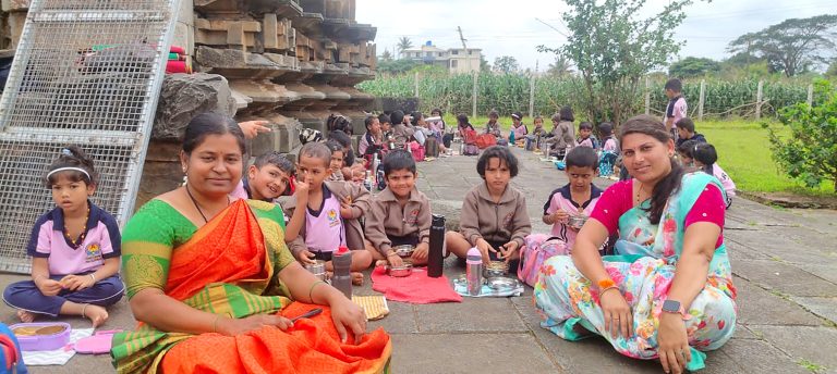 Visit to Billeshwara Temple, Anekeri by RVK – Hangal Students9