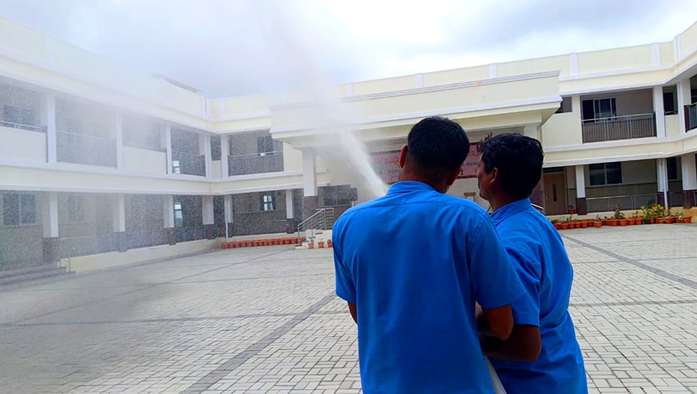 Fire Emergency Mock Drill in RVK - Hanagal (4)