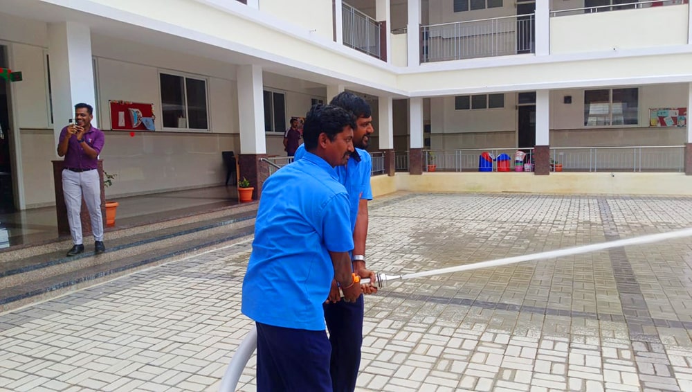 Fire Emergency Mock Drill in RVK - Hanagal (5)