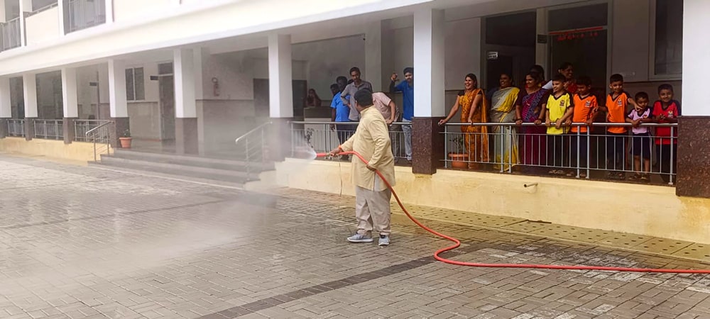 Fire Emergency Mock Drill in RVK - Hanagal (6)