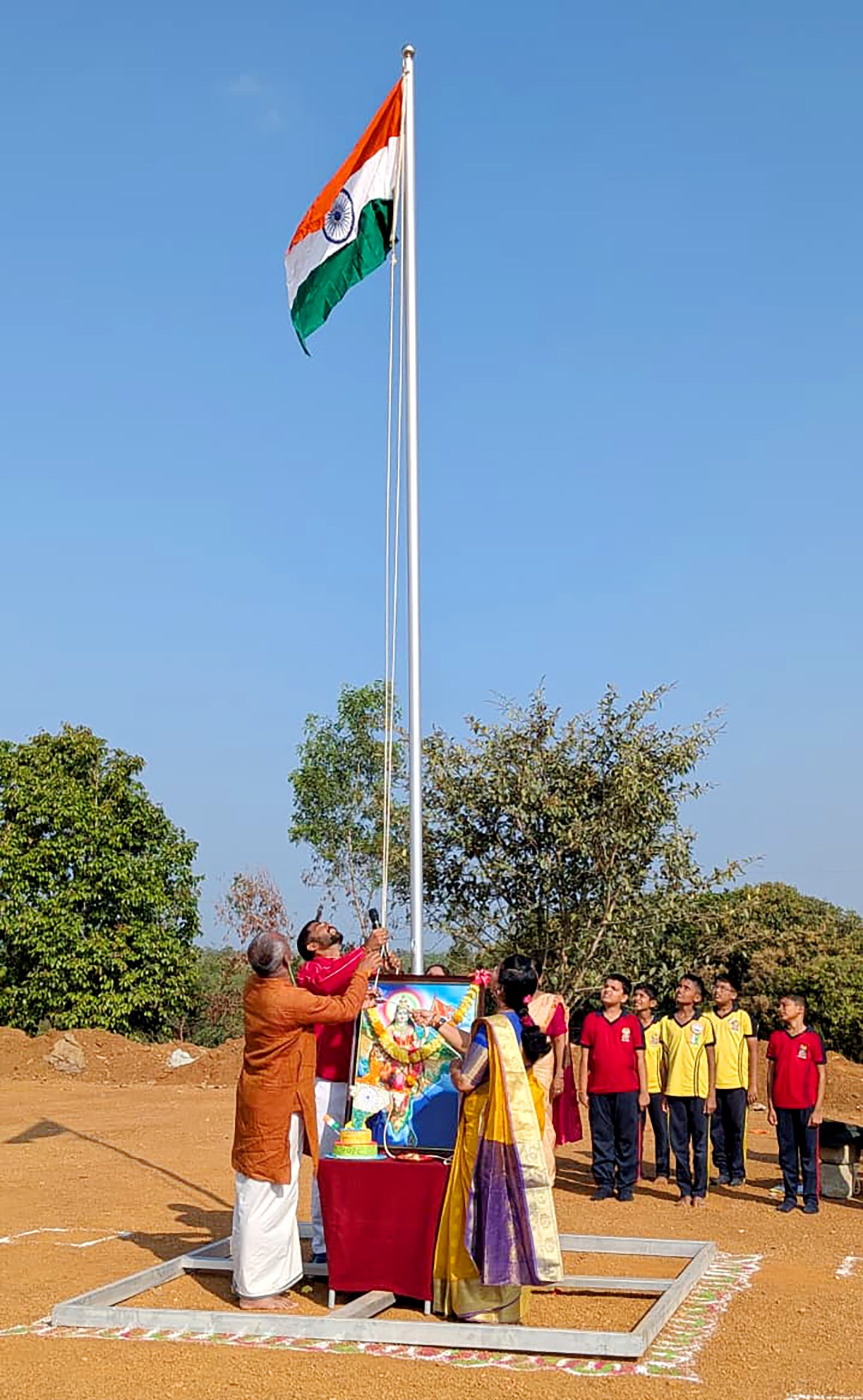 77th Republic Day and Ratha Saptami Celebrated with Zeal at RVK - Hangal (3)