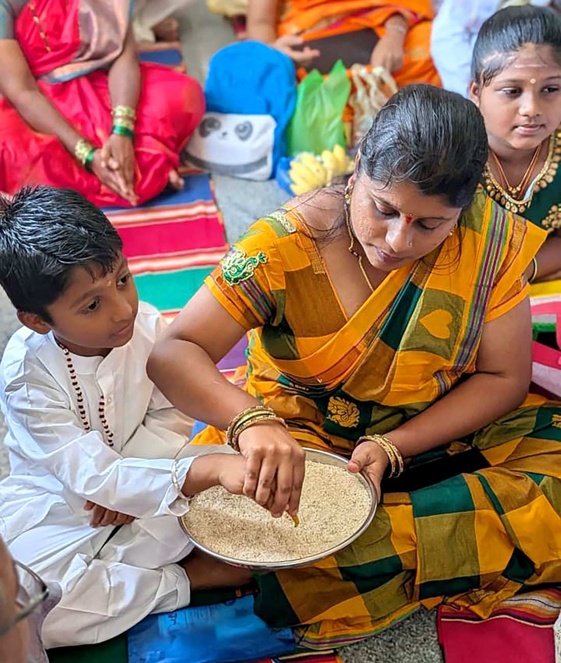 Aksharabhyasa and Vidyaarambha Ceremony in RVK - Hangal (1)