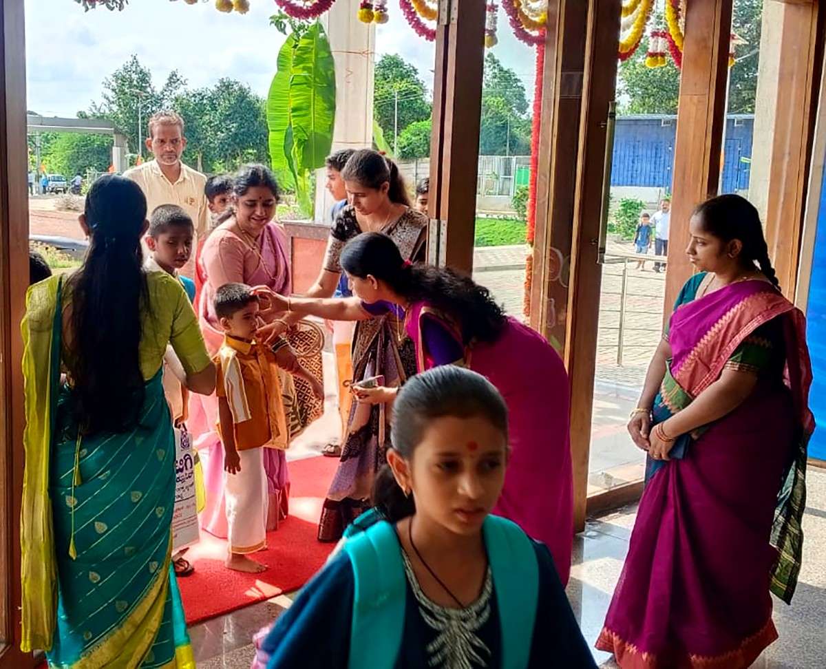 Aksharabhyasa and Vidyaarambha Ceremony in RVK - Hangal (11)