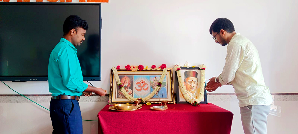 Observation of Veer Savarkar Jayanti at RVK - Hangal (1)